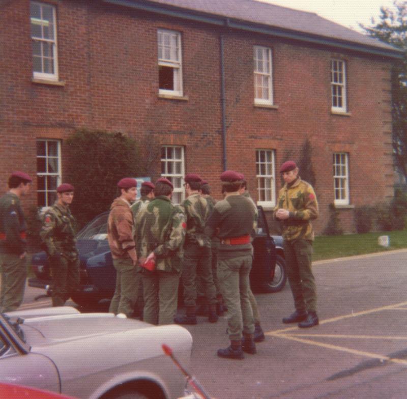 Men of Para Squadron RAC at Old Sarum, mid 1970s