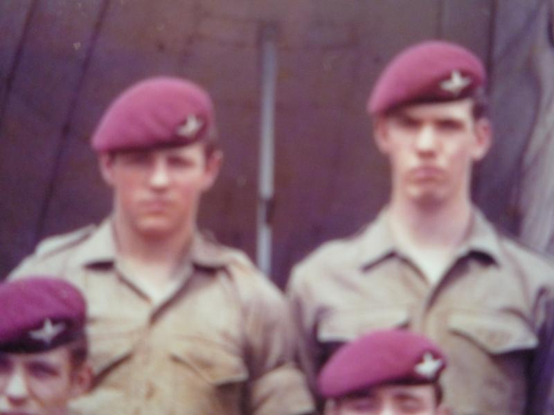 Me and Jon Crow , sadly Jon was killed in action   " Falklands" 