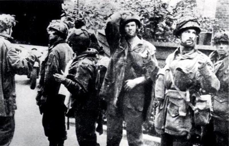 Airborne prisoners after their capture at Arnhem Bridge, September 1944