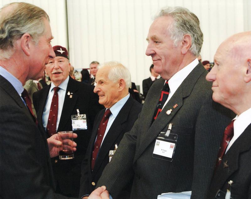 Eric Tripp alongside other veterans at the Airborne Assault opening
