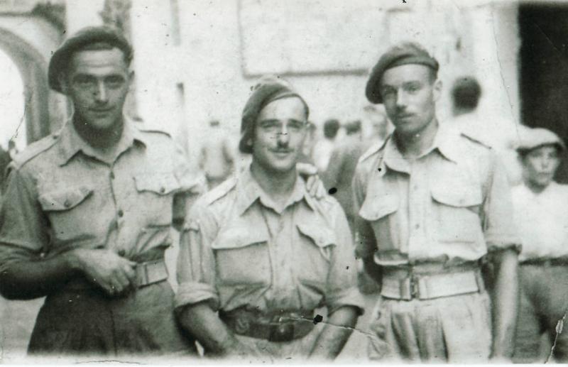 Charles Waddilove left with 2 other members of C Coy, 2 Bn in Italy, 1943