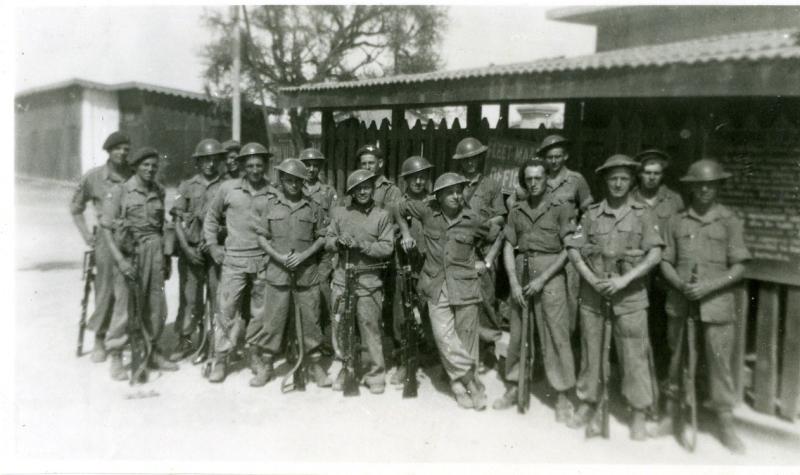 The boarding party of the HMIS Hindustan from A Coy, 15th (Kings) Battalion, India, February 1946