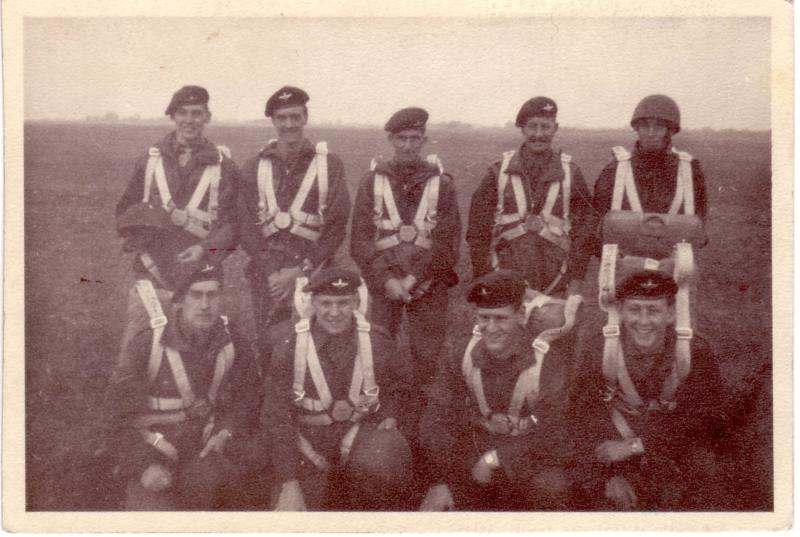 Abingdon May 1956. Stan front extreme right. Just before First Jump.