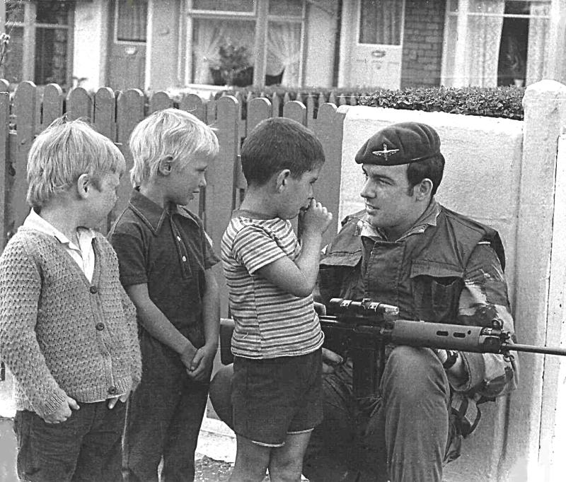 On patrol in the Ardoyne 1975