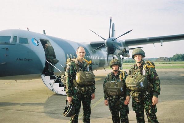 Waiting to emplane for Arnhem 2006, jumping with Dutch airborne forces