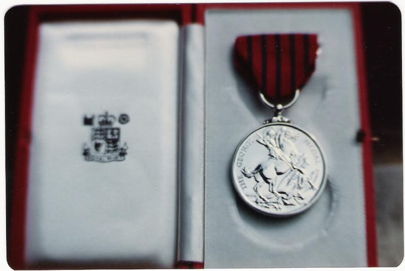 George Medal awarded posthumously to Sgt. David Garside 11 July 1979