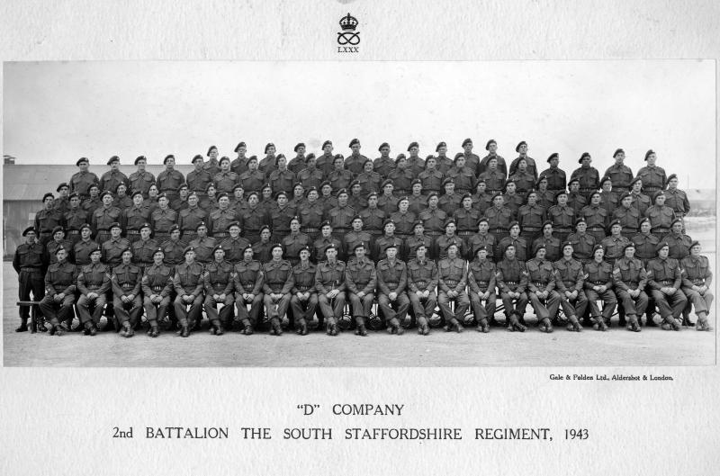 D Company, 2nd Battalion, The South Staffordshire Regiment, 1943.