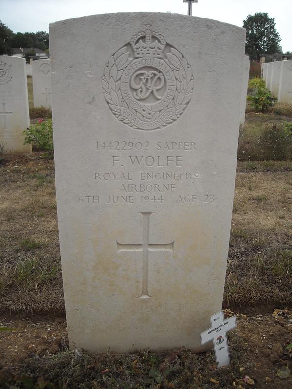 Ranville War Cemetery plot 3A, row C, grave No.2 