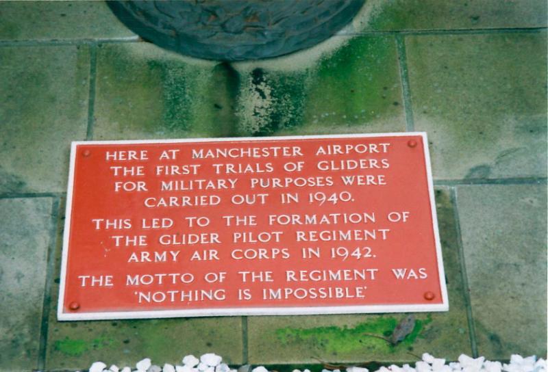 Stone commemorating the formation of the Glider Pilot Regiment.