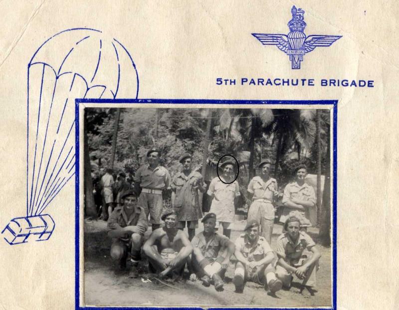 Harry (centre of back row) & friends in 5th Para Brigade