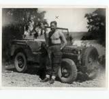 Chalky White and Jeep Haselbaken 1945