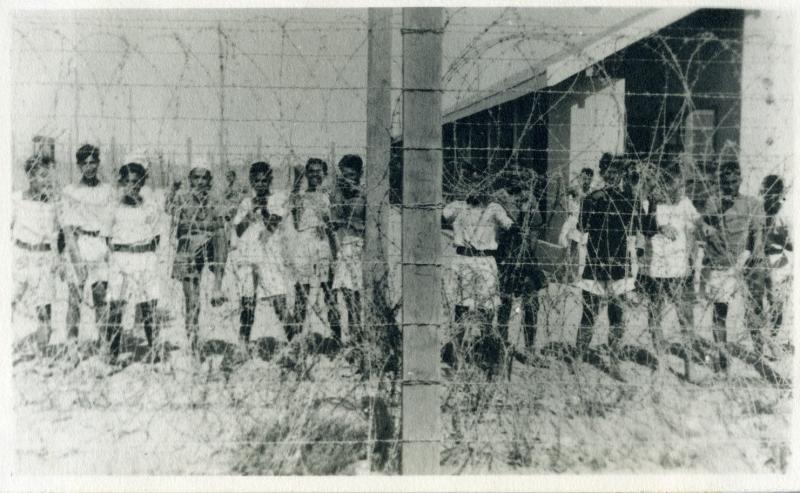 HMIS Hindustan crew members in captivity after the incident, February 1946