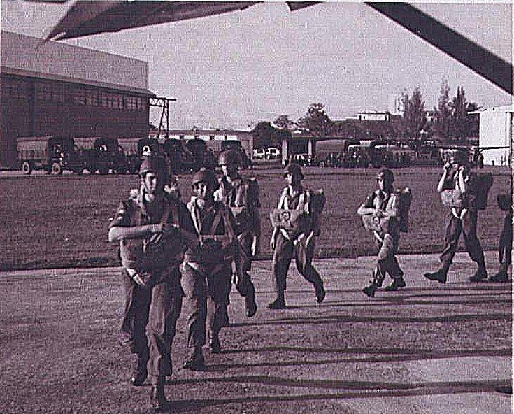 Ken Sellars leading the stick during 16 Company Ex in Malaya