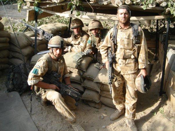 Pte Eddie Edwards and the lads in Sangin, Afghanistan, 2006
