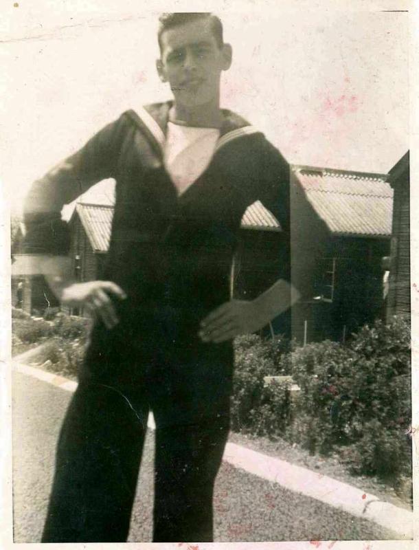Patrick in Royal Navy uniform 1950
