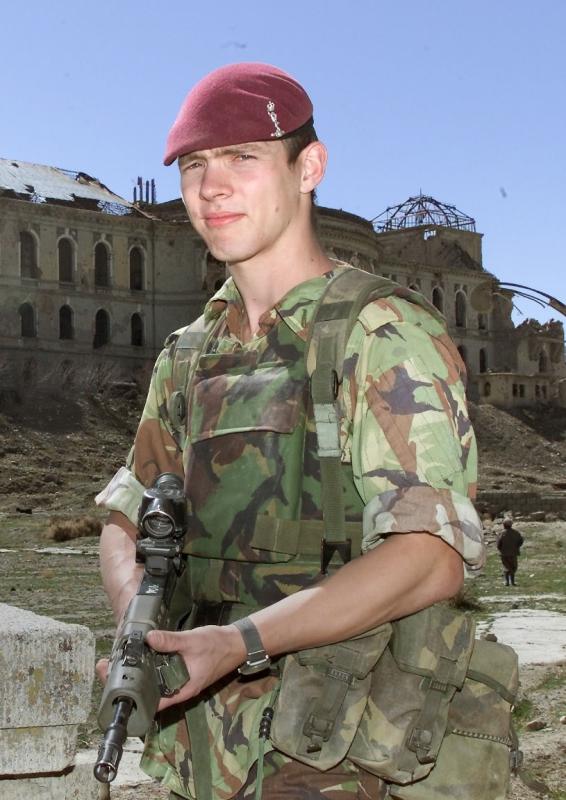 Sgt Pete Thorpe in  Kabul, Afghan in 2002