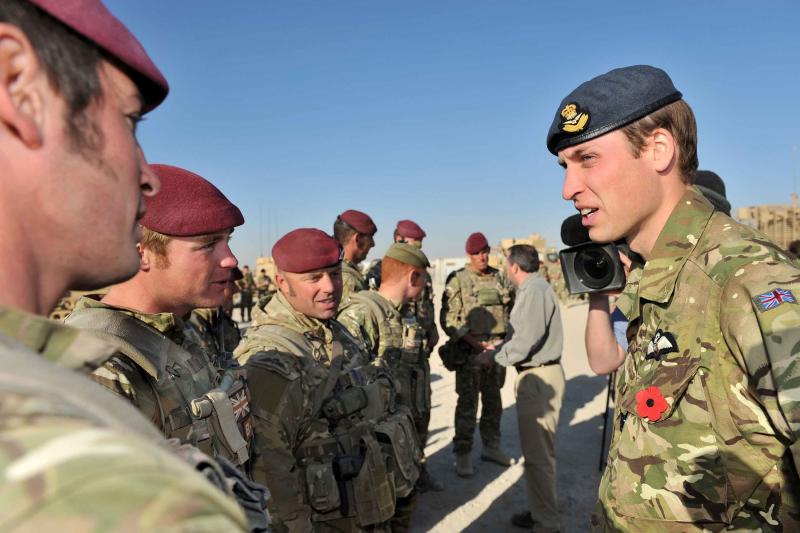 HRH Prince William speaks with members of the Brigade Reconnaissance Force, Afghanistan, 2010