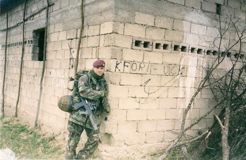 Pro KFOR graffitti in village near Podujevo