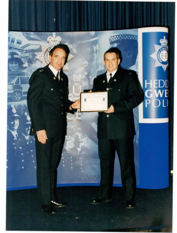 Receiving Commendation - Heddlu Gwent Police 2001