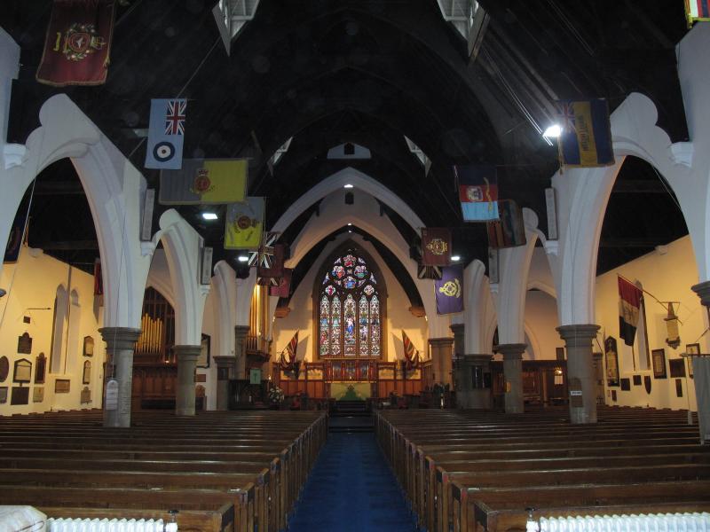 Interior view of the Garrison Church, Aldershot in 2011.