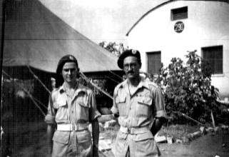 Tony Wann (right) in Palestine
