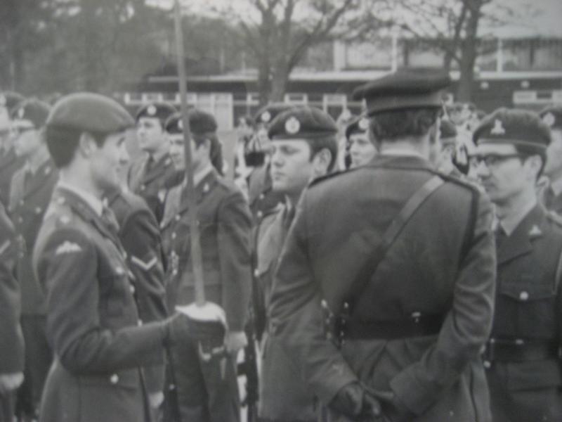 On Parade. 9 Squadron Aldershot. circa 1974
