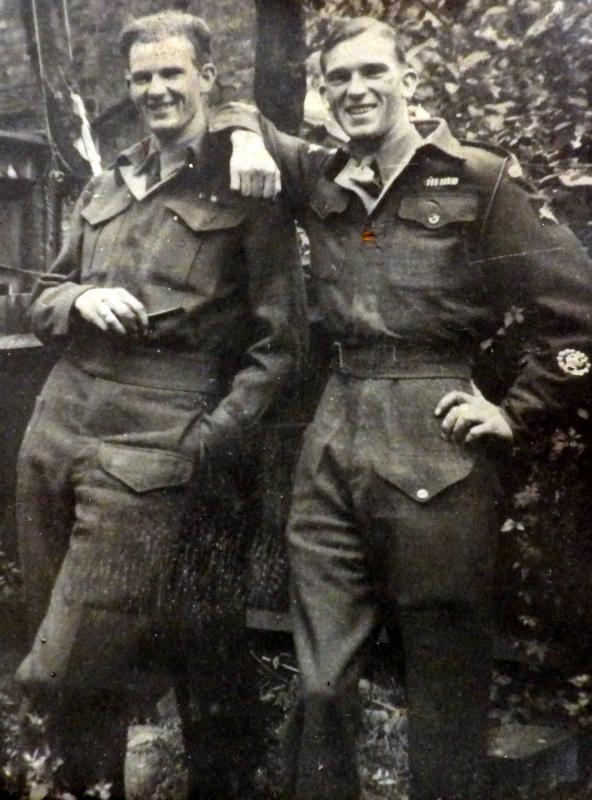 My father, Wilf and his brother, Jack, Clapham Junction, 1945